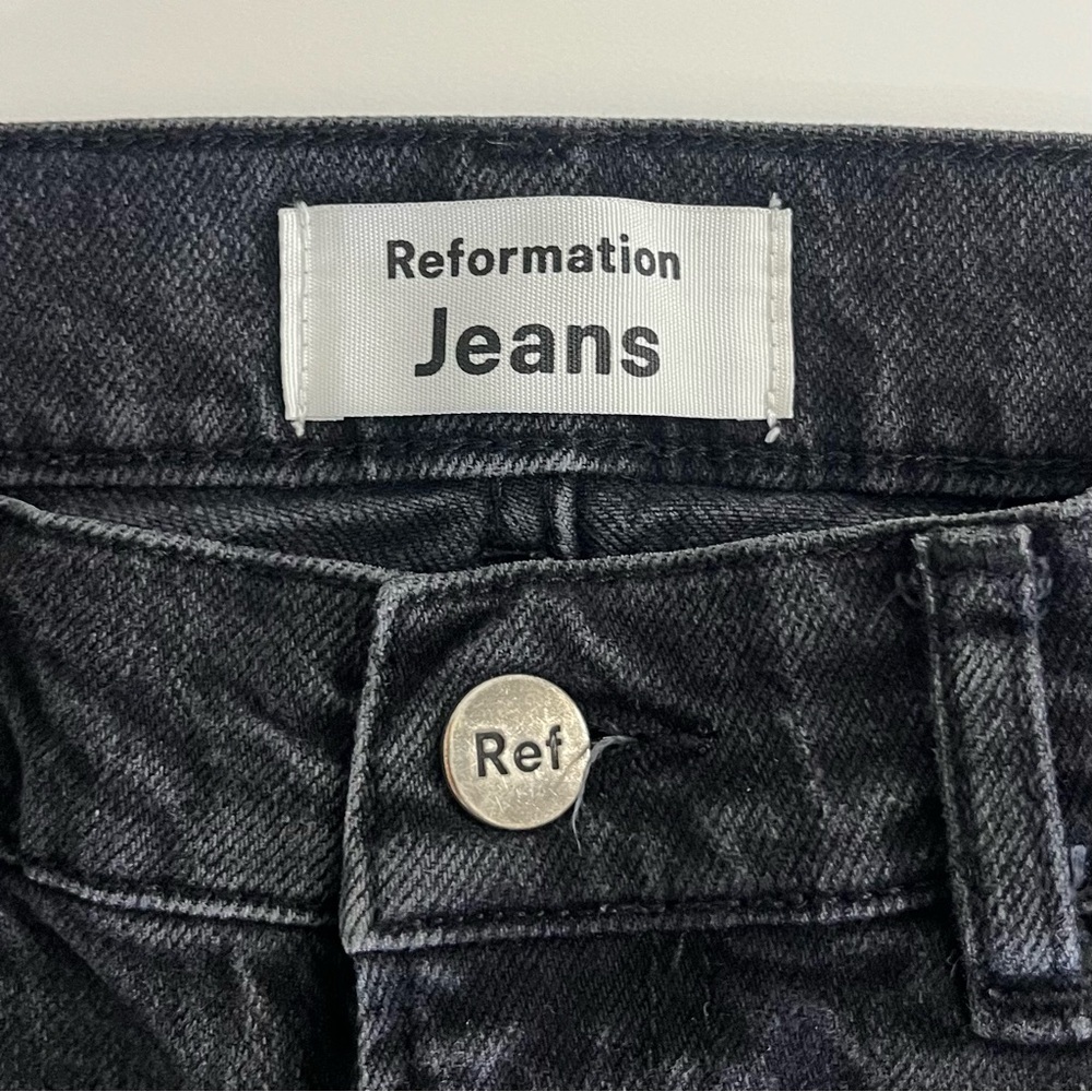 Reformation High‎ Rise Slim Leg Washed Black Jean - Picture 10 of 11